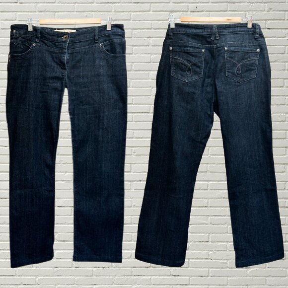 CONTRAST Dark Blue Jeans - Picture 1 of 5